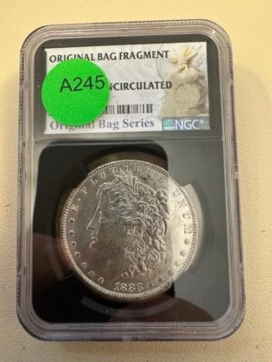 Uncirculated Morgan Silver Dollar Original Bag Fragment 1883 - Image 1 of 2