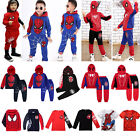 Spider-Man Tracksuit Hoodie Sweatshirts T-Shirt‎ Tops Tee Kids Boys Child 2-9Y