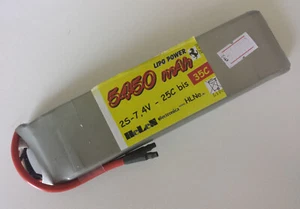 Akkupack Lipo Pack 2S - 7,4V mit 5450mAh -30C - für Hubschrauber + Flugzeug - Bild 1 von 3