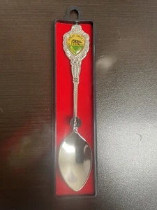 Vtg Souvenir Spoon Great Smoky Mountains Bear 4 1/2" Collector Silver Tone - Picture 1 of 5