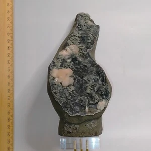 Coral Quartz Chalcedony w/ Stilbite in semi-geode NOT self-standing 1.22kg - Picture 1 of 8