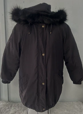 VTG London Fog Coat Full Zip Hooded Removable Faux Fur Hood Thinsulate Liner XL - Image 1 of 4