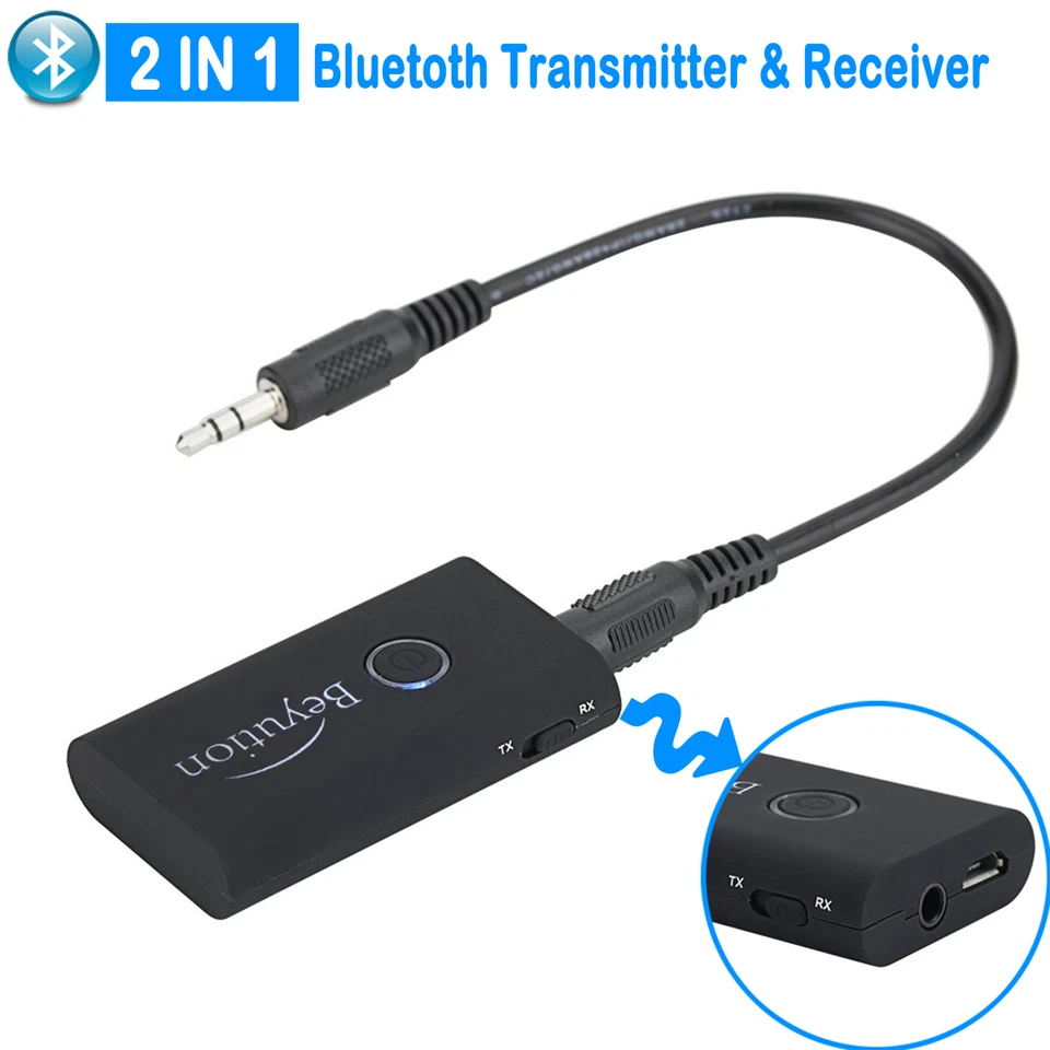 2-in-1 Wireless Bluetooth Transmitter & Receiver A2DP Stereo Audio Music Adapter - Image 1 of 4