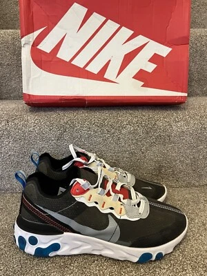 NIKE REACT ELEMENT 87 Grey Blue Trainers. Size 6 / 40. New - Image 1 of 4
