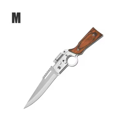 AK47 Cuchillo Plegable Táctico de Supervivencia Bolsillo Exterior Forma Pistola con Luz LED Nuevo Foto 1 de 4