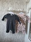Next And Tu 1 Month Baby Girl Rompers Outfits Bunny Leopard Print