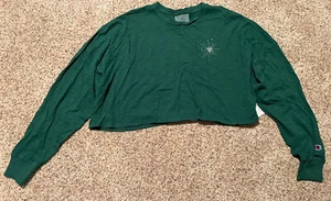 CHAMPION LIFE WOMEN'S LONG-SLEEVE LIGHTWEIGHT SUN WASHED-MEDIUM-DEEP GREEN PALM - Picture 1 of 4