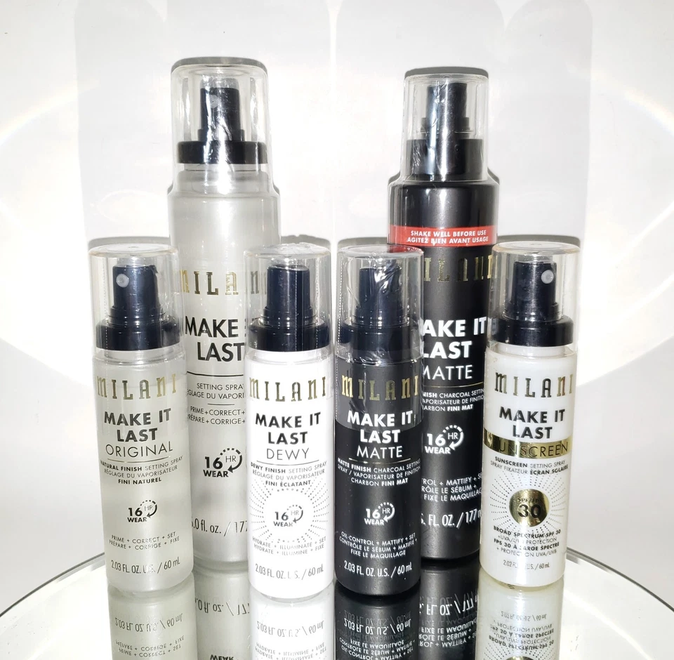 Milani Make It Last Dewy матовый 16 часов спрей-праймер для макияжа 2 унц или 6 унций МЕДИАТОР - Изображение 1 из 1