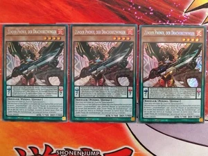3x ZÜNDER PHÖNIX, DER DRACHOBEZWINGER - DABL-DE022 Secret Rare 1. Auflage NM Set - Bild 1 von 3
