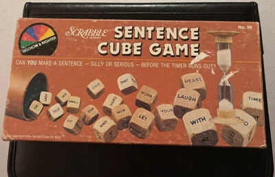 Vintage 1971 Scrabble SENTENCE CUBE Game! Complete in Original Box! - Image 1 of 4