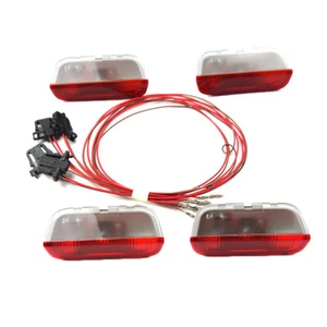 Set of 4 With Cable Door Panel Interior Warning Light Red 3B0972702 Replacement - Picture 1 of 5