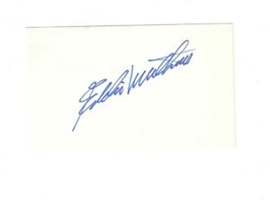 Autographed Signed EDDIE ED MATHEWS HOF 3x5 Index Card  - w/COA
