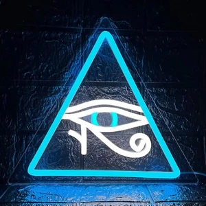 Letrero LED de neón El ojo de Horus diseño artístico decoración LED para oficina sala de juegos - Imagen 1 de 6