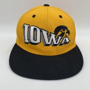 Iowa Hawkeyes Snapback Hat Cap Yellow Embroidered Top Of The World NCAA Adult - Picture 1 of 13