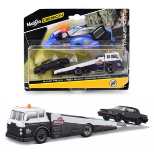 Ramp Truck with Grand National Model Car Diecast Toy Cars Boys Toys Kids Gifts - Picture 1 of 2
