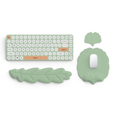 Keyboard Wrist Rest and Mouse Pad with Wrist Support Set, Ergonomic Leaf Shap... - Image 1 of 4