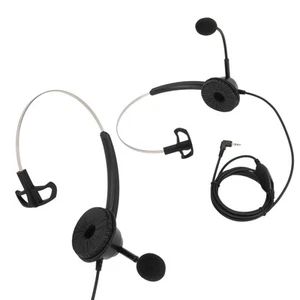 H360‑2.5Va Single Sided Headset Black Volume Adjustment Monaural Headphone ND - Zdjęcie 1 z 12