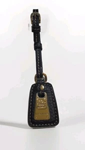 Rare Liz Claiborne Vintage Brown Pebbled Leather Gold Tone Hardware Purse Tag - Picture 1 of 9