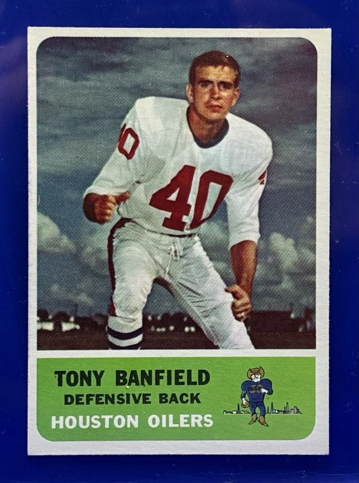 1962 Fleer Football Card #51 Tony Banfield-Houston Oilers Ex Mint - Image 1 of 2