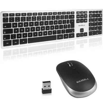 2.4GHz Wireless Keyboard And Mouse Set UK USB Dongle For PC Laptop Full-Size New - Image 1 of 4