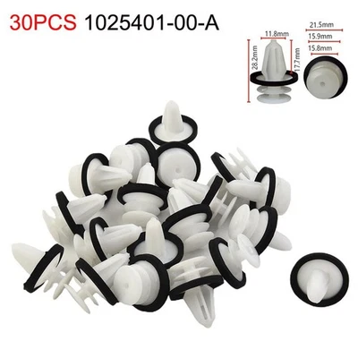 30pcs Door Trim Panel Retainer Clips Fits 9mm Hole For Tesla Model X S Parts - Image 1 of 4