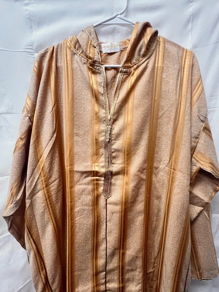 Hombre Djellaba Marroquí Con Capucha Thobe Jubbah Arab Dishdasha 56-62 | 13 Colores! Foto 1 de 1