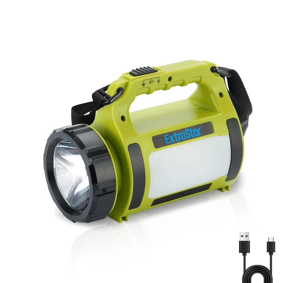 Portable Hand Torch USB Rechargeable LED Flashlight Super Bright Torch Lamp - Image 1 of 4