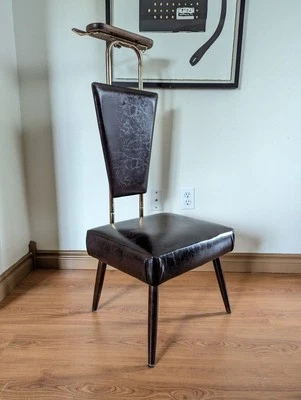 Vintage MCM Dark Brown Gentleman's Valet Stand by Nova Products - Image 1 of 4