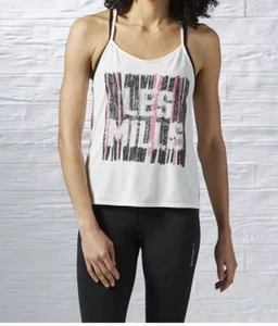 REEBOK LES MILLS LM BALANCE TANK TOP CHALK BEIGE BNWT NEW UK 2XS - Picture 1 of 5