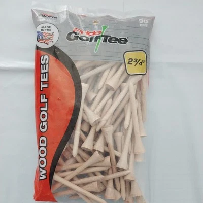Pride Sports Golf Tees 2  3/4",  90 Count, Natural Wood, New,  Made In USA - Image 1 of 4