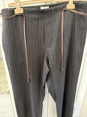 Pantalón Brunello Cucinelli Para Mujer Italia Lana Virgen Gris Carbón Talla 4 Foto 1 de 4