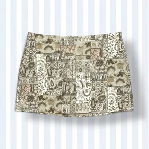 NWT Urban Outfitters BDG Womens Tapestry Mini Skirt Neutral Motif Large Bohemian - Picture 1 of 9