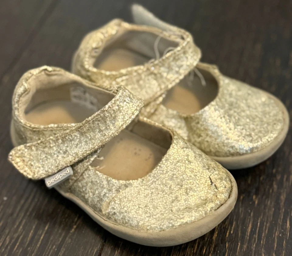 Zapatillas Pediped Niñas Bebé Niño Plateadas Brillantes Mary Jane EU 21 EE. UU. Talla 5.5 Foto 1 de 4