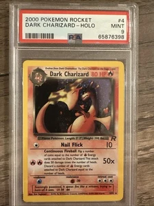 Pokemon Dark Charizard 2000 Holo Rocket Unlimited English 4/82 PSA 9 Swirl Mint - Picture 1 of 4