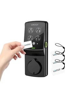 Lockly PGD728FC Secure Plus Deadbolt with RFID Cards. New-Factory Sealed - Picture 1 of 8