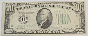 1934 A $10 Dollar Federal Reserve Star Note St. Louis FR#2006-H* c835 - Picture 1 of 4