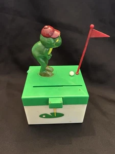 Novelty Golfing Frog Bank Parts Only - Picture 1 of 10