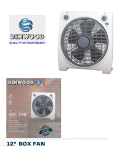 VENTILATORE A PAVIMENTO BOX GRIGIO QUADRATO 12" POLLICI SUPPORTO RAFFREDDAMENTO ARIA VENTILATORE con timer casa garage - Foto 1 di 6