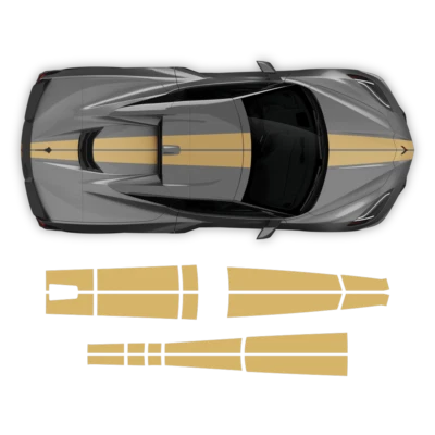 Racing Stripes Over The Top, para Corvette C8 2021 - 2024 Foto 1 de 4