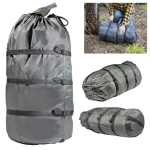 Compression Stuff Sack Lightweight Camping Sleeping Bag Outdoor Cover Pouch Grey - Picture 1 of 1