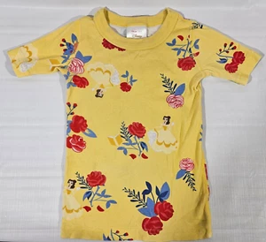 Hanna Andersson Girls US 5 Pajama Top Disney Beauty & the Beast Belle Yellow - Picture 1 of 9