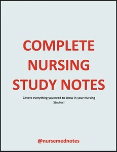 NURSING STUDY NOTES COMPLETE (NEW UPDATED) 200+ Pages - Picture 1 of 10