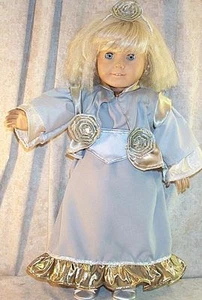 Doll Clothes Made 2 Fit Girl 18" inch Steampunk Ensemble Gold Sliver 4p - Picture 1 of 1