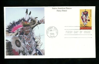 US FDC #3072-3076 Mystic Cachet Native American Dancers 1996 Oklahoma City OK - Image 1 of 4