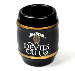Jim Beam Devil's Taglio USA Mini Barile Stamper Vetro Bicchierino da Shot Glass - Imagen 1 de 6