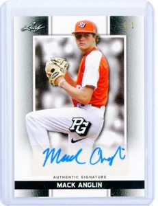 2018 Leaf Perfect Game MACK ANGLIN Blank Back Black AUTO Autograph RC 1/1 - Picture 1 of 2