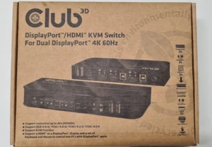 Club 3D Displayport 1.4 KVM 2x1 Switcher 4K - DP in - Inc remote. Fully working. - Photo 1/8