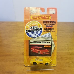 1989 Matchbox Lamborghini Countach Official Car & Driver Collector Cards  - Picture 1 of 17