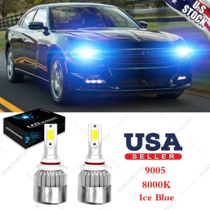 For 2015 - 2021 Dodge Charger - 2pcs LED Headlight Kit Bulbs 9005 8000K Ice Blue - Picture 1 of 12