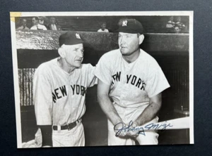 JOHNNY MIZE ~ Signed/Autographed w/CASEY STENGEL ~ 8x10 B&W Press Photo ~ No COA - Picture 1 of 3